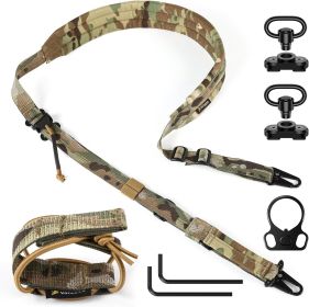 QD Sling 2 Point Sling Quick Adjust Gun Sling with HK Hook Soft Shoulder Pad Sling, Rifle Sling for Hunting Tactical Strap