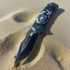 Portable Folding Knife For Camping, Hunting, Fishing, Hiking. With Broken Glass Function, Pocket Clip. A Gift For My Father.